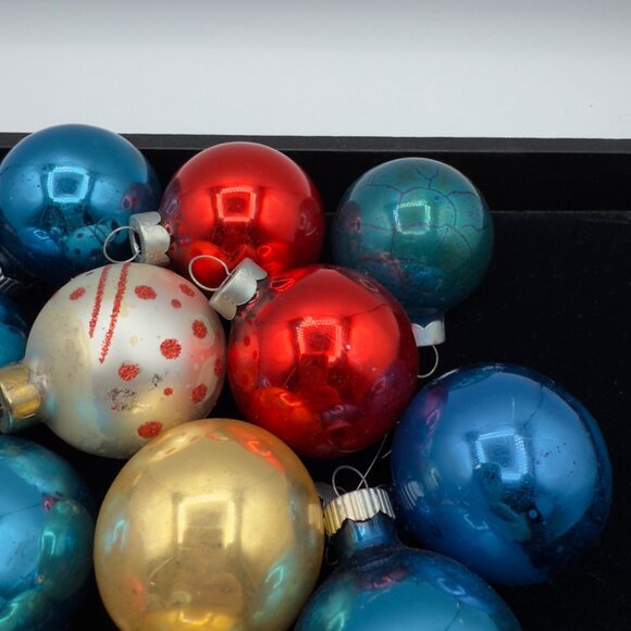 Vintage Mercury Glass Christmas Ornaments Shiny Bright Rauch Made in USA Small - Picture 5 of 16